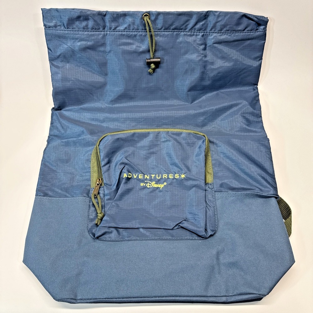 Adventures by Disney Blue Backpack Waterproof Lining Drawstring Lightweight